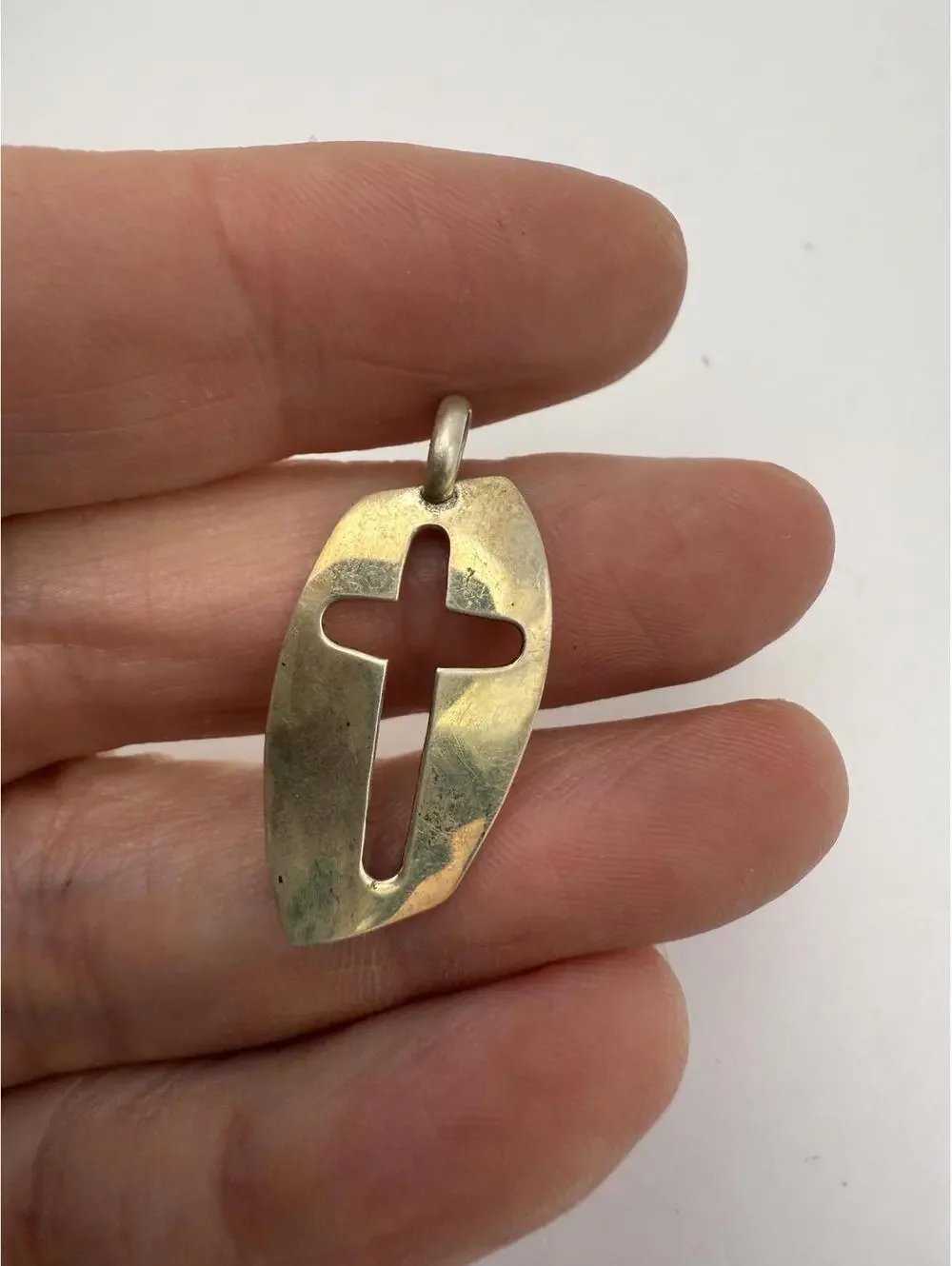Vintage Silver Christian Cross Pendant